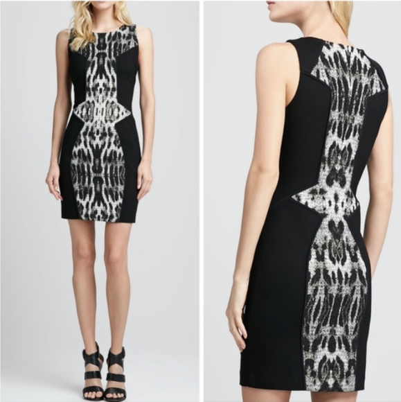 Rebecca Minkoff women's blackgray and gold dress